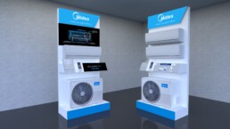 Render 3D progetto Visual Merchandising Air conditioner Midea
