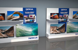 Render 3D progetto TV Wall Nokia