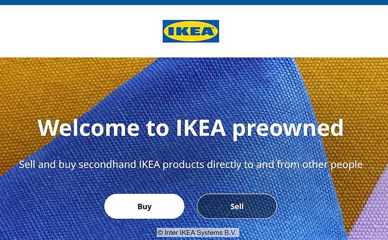 Ikea preowned program home page